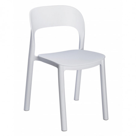 Chaise Ona à Assise Blanc - Blanc - Lot de 4 Garbar - 1 Chaise Ona à Assise Blanc - Blanc - Lot de 4 Garbar - 1