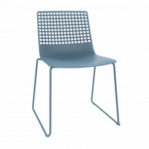 Chaise Luge Wire à Structure Bleu Retro - Lot de 2 Resol - 1