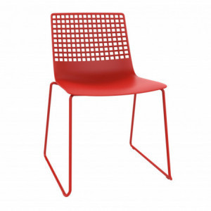 Chaise Luge Wire à Structure Rouge - Lot de 2 Resol - 1
