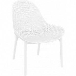 Chaise Sky Lounge - Blanc - Lot de 4 Garbar - 1