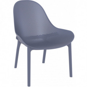 Chaise Sky Lounge - Gris Foncé - Lot de 4 Garbar - 1