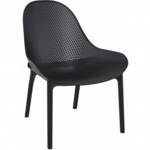 Chaise Sky Lounge - Noir - Lot de 4 Garbar - 1