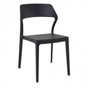 Chaise Snow - Noir - Lot de 4 Garbar - 1