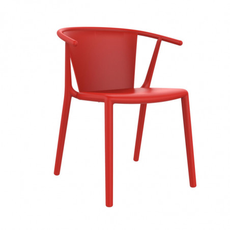 Chaise Steely - Rouge - Lot de 2 Resol - 1 Chaise Steely - Rouge - Lot de 2 Resol - 1