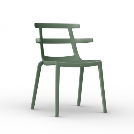 Chaise Tokyo Haute - Gris-Vert - Lot de 2 Resol - 1 Chaise Tokyo Haute - Gris-Vert - Lot de 2 Resol - 1
