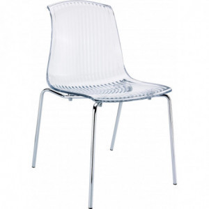 Chaise Vitrea - Translucide  - Lot de 4 Garbar - 1