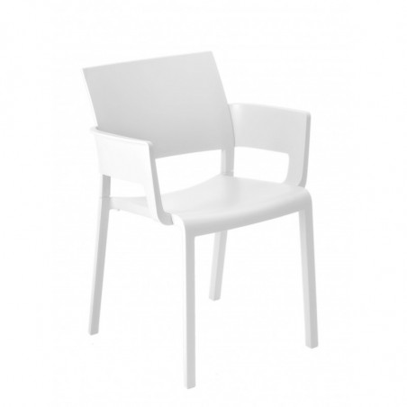 Fauteuil Fiona - Blanc - Lot de 2 Resol - 1 Fauteuil Fiona - Blanc - Lot de 2 Resol - 1