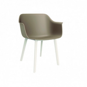 Fauteuil Shape à Pieds Blanc - Sable - Lot de 2 Resol - 1
