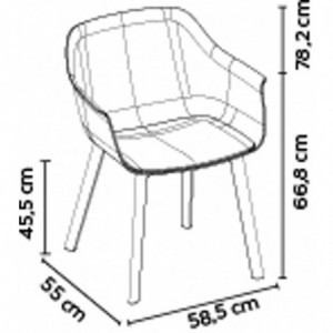 Fauteuil Shape à Pieds Blanc - Sable - Lot de 2 Resol - 2
