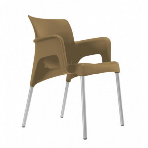 Fauteuil Sun - Chocolat - Lot de 2 Garbar - 1