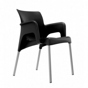 Fauteuil Sun - Noir - Lot de 2 Garbar - 1