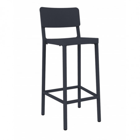 Tabouret Haut Lisboa - Gris Foncé - Lot de 2 Resol - 1 Tabouret Haut Lisboa - Gris Foncé - Lot de 2 Resol - 1