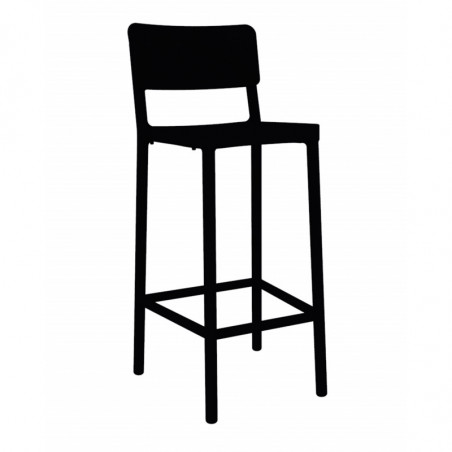Tabouret Haut Lisboa - Noir - Lot de 2 Resol - 1 Tabouret Haut Lisboa - Noir - Lot de 2 Resol - 1