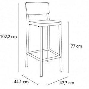 Tabouret Haut Lisboa - Vert Olive - Lot de 2 Resol - 2