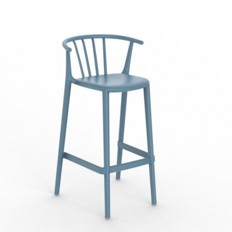 Tabouret Haut Woody - Bleu Retro - Lot de 2 Resol - 1 Tabouret Haut Woody - Bleu Retro - Lot de 2 Resol - 1