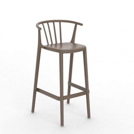 Tabouret Haut Woody - Chocolat - Lot de 2 Resol - 1 Tabouret Haut Woody - Chocolat - Lot de 2 Resol - 1