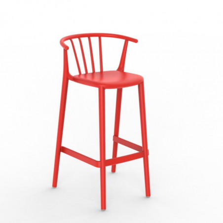 Tabouret Haut Woody - Rouge - Lot de 2 Resol - 1 Tabouret Haut Woody - Rouge - Lot de 2 Resol - 1