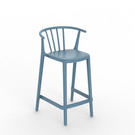 Tabouret Moyen Woody - Bleu Retro - Lot de 2 Resol - 1 Tabouret Moyen Woody - Bleu Retro - Lot de 2 Resol - 1