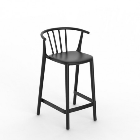 Tabouret Moyen Woody - Noir - Lot de 2 Resol - 1 Tabouret Moyen Woody - Noir - Lot de 2 Resol - 1