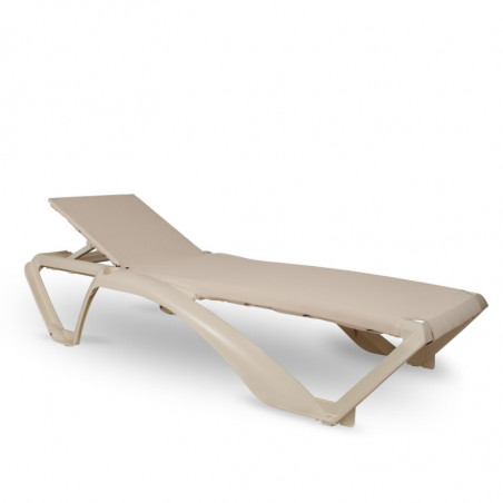 Chaise Longue Marina Club - Ivoire et Beige - Lot de 2 Resol - 1 Chaise Longue Marina Club - Ivoire et Beige - Lot de 2 Resol - 1