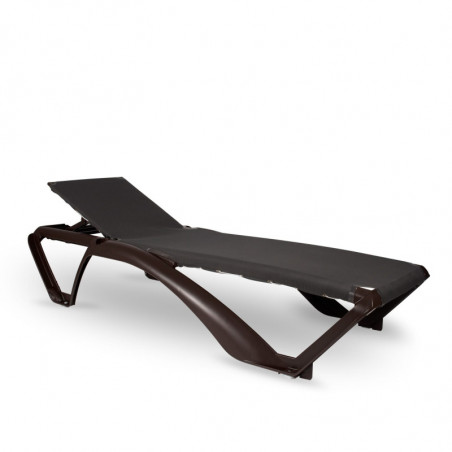 Chaise Longue Marina Club - Wenge et Chocolat - Lot de 2 Resol - 1 Chaise Longue Marina Club - Wenge et Chocolat - Lot de 2 Resol - 1