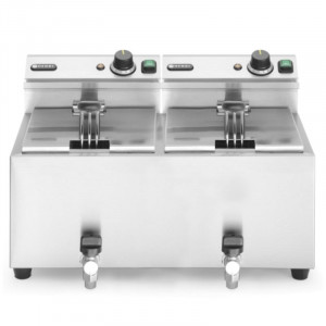 Friteuse Mastercook avec Robinet de Vidange - 2 x 8 L HENDI - 1