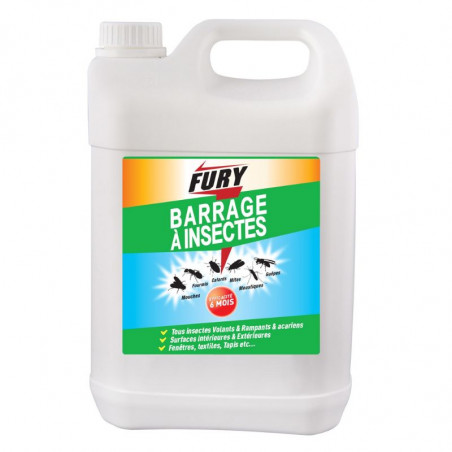 Barrage à Insectes Volants et Rampants - 5 L FURY - 1 Barrage à Insectes Volants et Rampants - 5 L FURY - 1