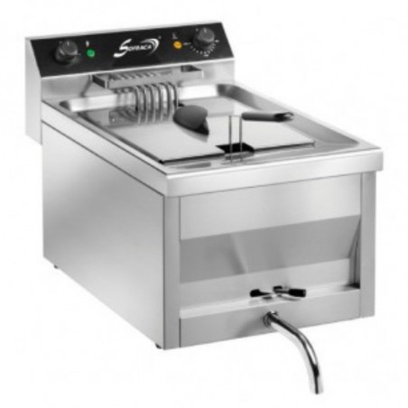 Friteuse Professionnelle à Poser avec Robinet de Vidange - 9 L Sofraca - 1 Friteuse Professionnelle à Poser avec Robinet de Vidange - 9 L Sofraca - 1