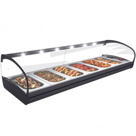 Vitrine Chaude à Poser - SHARK 1P Bain Marie - GN 1/3 SAYL - 1 Vitrine Chaude à Poser - SHARK 1P Bain Marie - GN 1/3 SAYL - 1