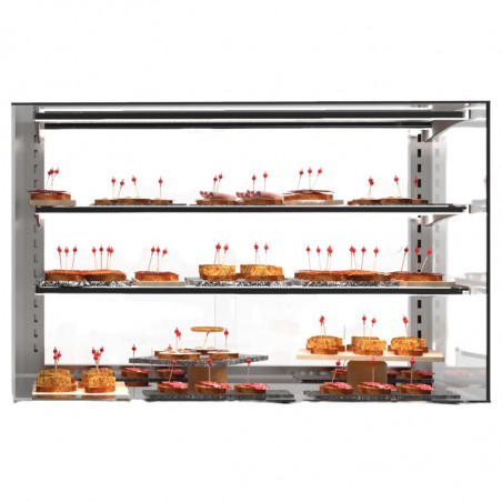 Vitrine Neutre - VISION Présentoirs avec Double LED et Étagères - L 1000 mm SAYL - 1 Vitrine Neutre - VISION Présentoirs avec Double LED et Étagères - L 1000 mm SAYL - 1