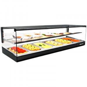 Vitrine Chaude à Poser avec 1 Étagère - LOGIC Triple Bain Marie - L 1190 mm - GN 1/3 SAYL - 1