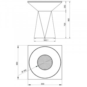 Brasero G1 Graphite 90 cm - Acier Inoxydable ARTISS - 12
