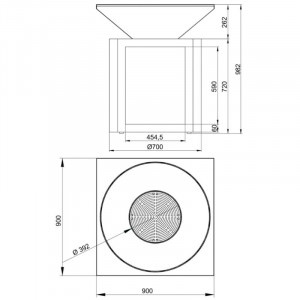 Brasero G2 Corten 90 cm - Acier Carbone ARTISS - 11
