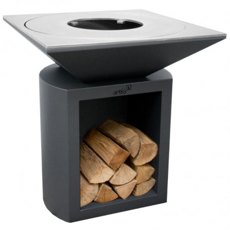 Brasero G2 Graphite 90 cm - Acier Carbone ARTISS - 1 Brasero G2 Graphite 90 cm - Acier Carbone ARTISS - 1