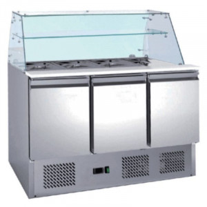Saladette Réfrigérée 3 Portes - 368 L - 4 Bacs GN 1/1