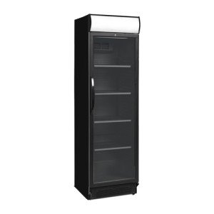 Armoire Boissons Réfrigérée 1 Porte Vitrée avec Canopy - Noire