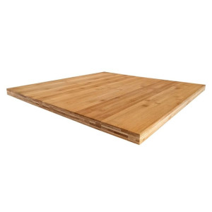 Plateau de Table Figari Carré - Bambou Naturel - 700 x 700 mm