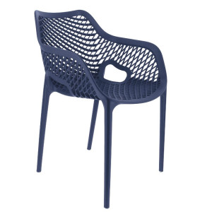 Fauteuil Air Empilable en Polypropylène - Gris Foncé - H 830 mm