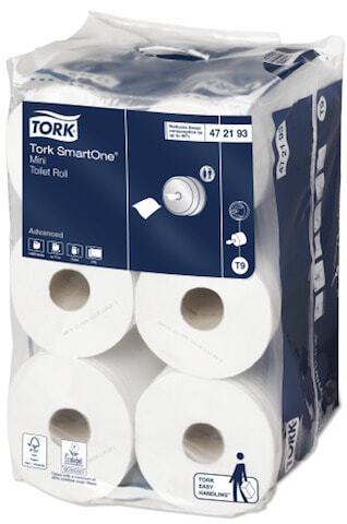 Papier Toilette Rouleau Advanced Blanc pour Mini Distributeur - Tork SmartOne - Lot de 12